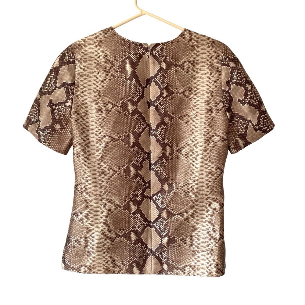 Tory Burch Python Snake Print Wool Silk Blend Blo… - image 4